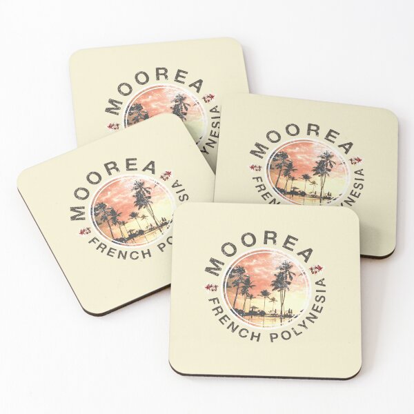 Item preview, Moorea French Polynesian Retro Sunset Vintage designed and sold by IronEcho.