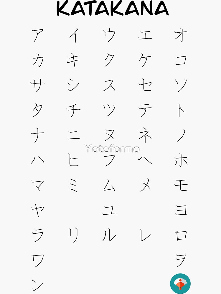 Thumbnail 3 of 3, Sticker, Katakana designed and sold by Yoteformo.