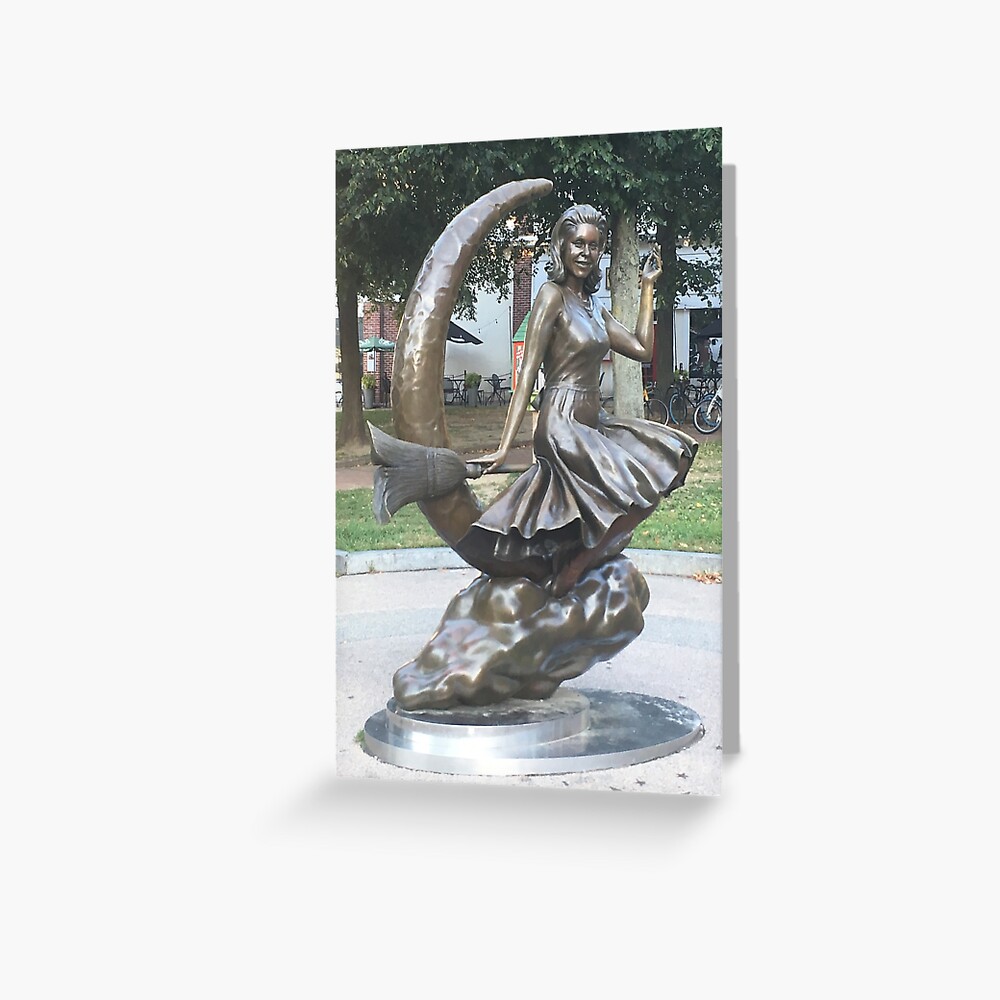 "Samantha Stevens Statue Salem, Massachusetts" Greeting Card for Sale