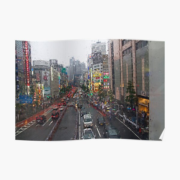 Tokyo in the Rain Poster