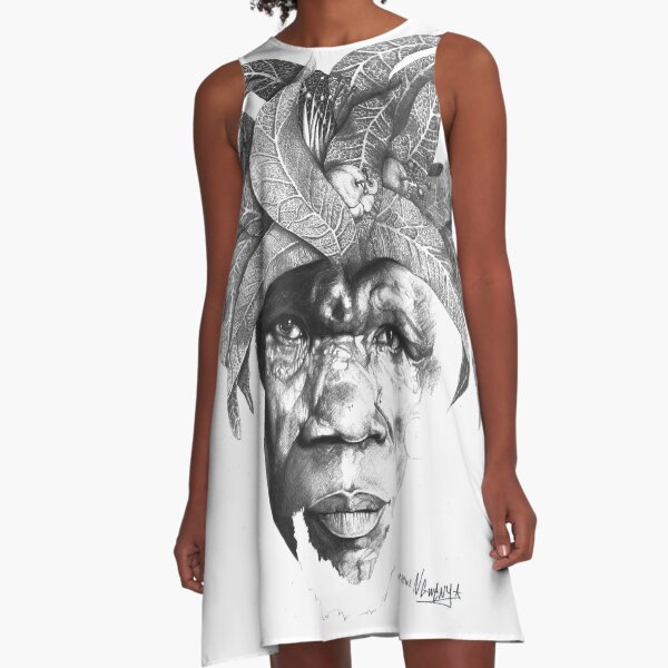The Original Sunman - By Siphiwe Ngwenya A-Line Dress