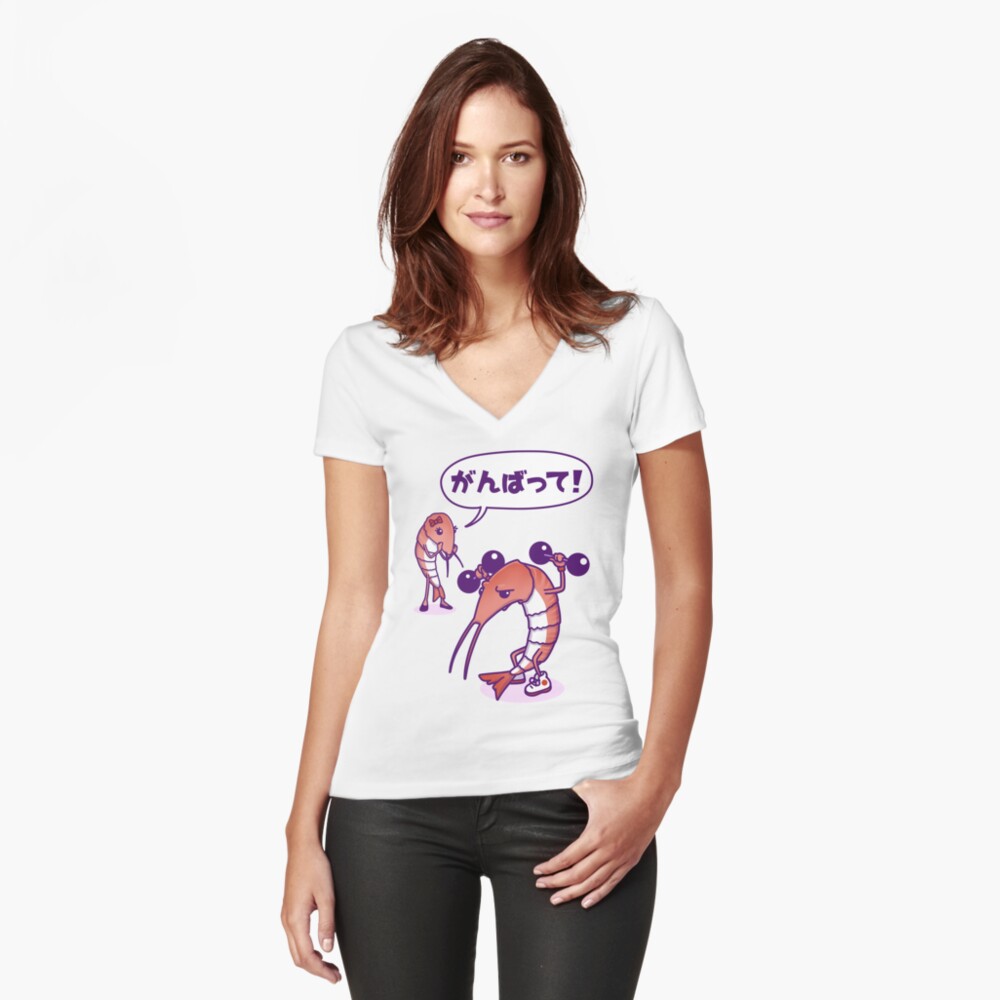 Vista previa del artículo con la obra «Camiseta entallada de cuello en V», diseñado y vendido por Yoteformo.