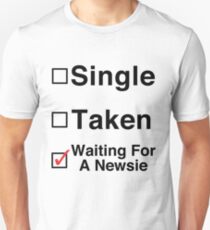 Waiting for a Newsie Unisex T-Shirt
