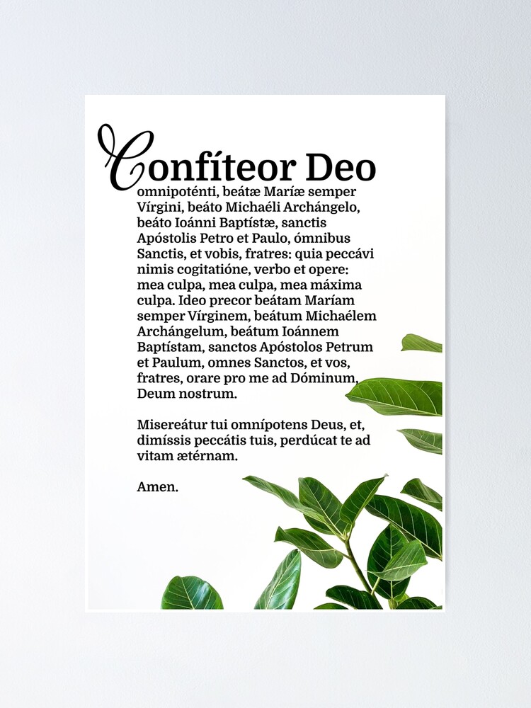 "Confiteor" Poster for Sale by Shalone86 Redbubble