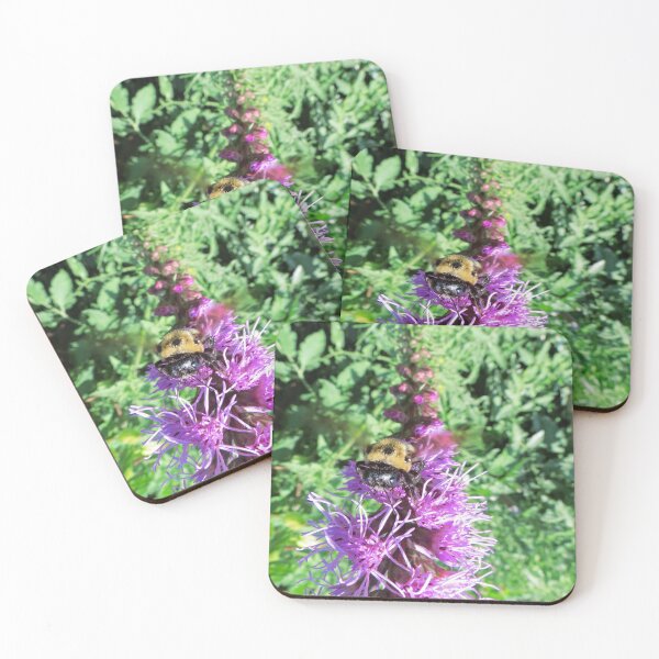 Item preview, Yellow Bumble Bee On Purple Flower designed and sold by ncNatureVisions.