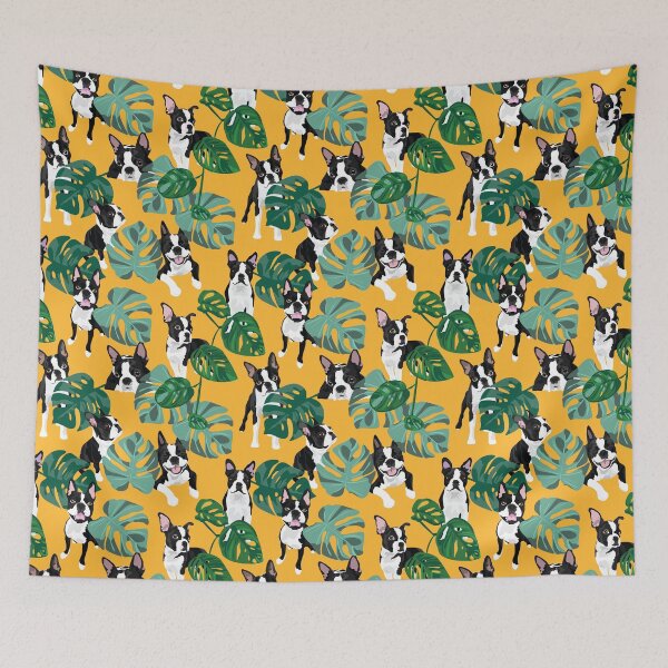 Item preview, Boston Terrier Tropical designed and sold by ArtofACoonhound.