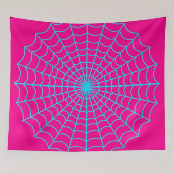 Item preview, Fuschia Teal Spider Web mask designed and sold by Thelittlelord.