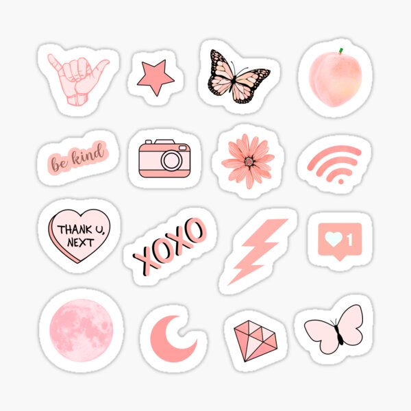 Peach Aesthetic Sticker By Okihanashop Redbubble