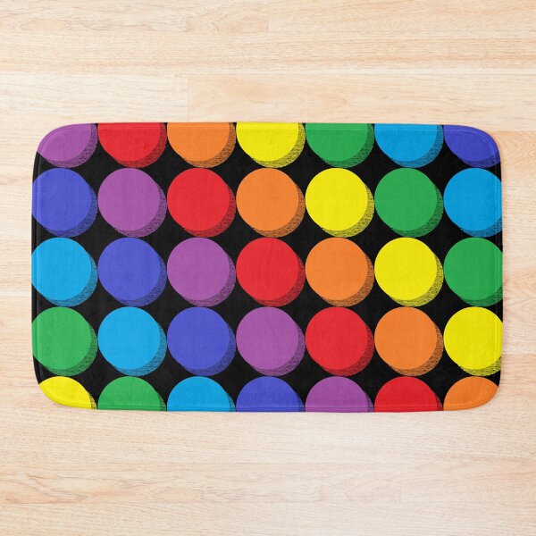 Item preview, Shaded Rainbow Polka Dots Black  designed and sold by lornakay.