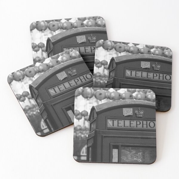Item preview, London Phone Box in China Town Black and White Print designed and sold by Alexandru Panac.