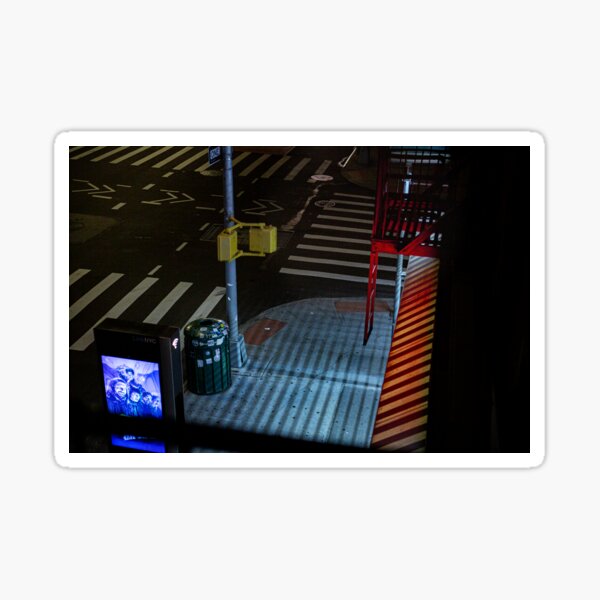 East Village Sidewalk during Covid-19 Stay At Home Order Sticker