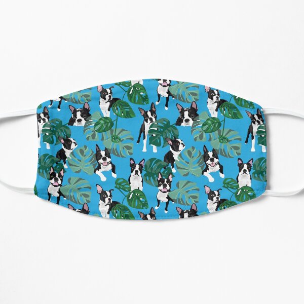 Boston Terrier Tropical Flat Mask