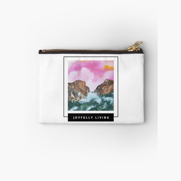 Item preview, Joyfully Living Affirmation Inspirational Quote with Acrylic Painting of Yosemite Valley   designed and sold by ArianaDagan.