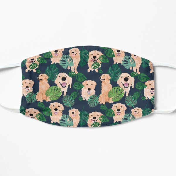 Golden Retrievers Tropical Flat Mask