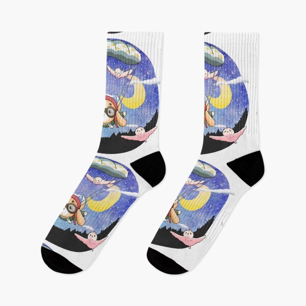 Item preview, Dog's Parachute Night Flight with Birds designed and sold by Tamami Ito.