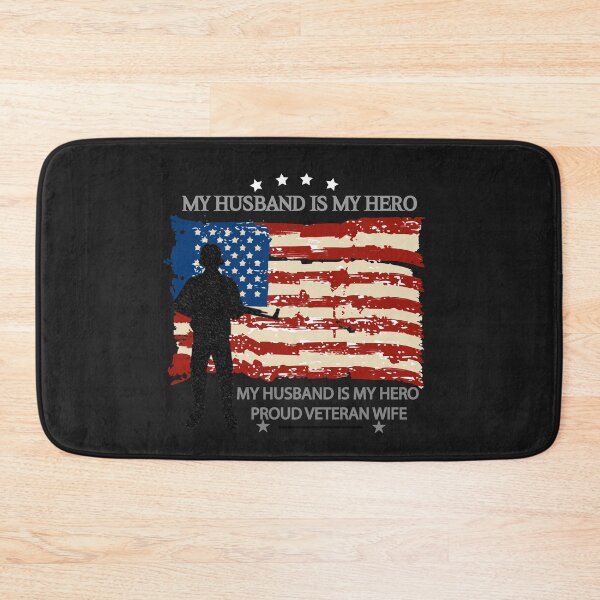 Item preview, My Husband is My Hero, Proud Veteran Wife Quotes  Flag Color Graphic Design - Happy July 4th - Best Birthday Gift Idea - Independence Day  designed and sold by family1ststore.