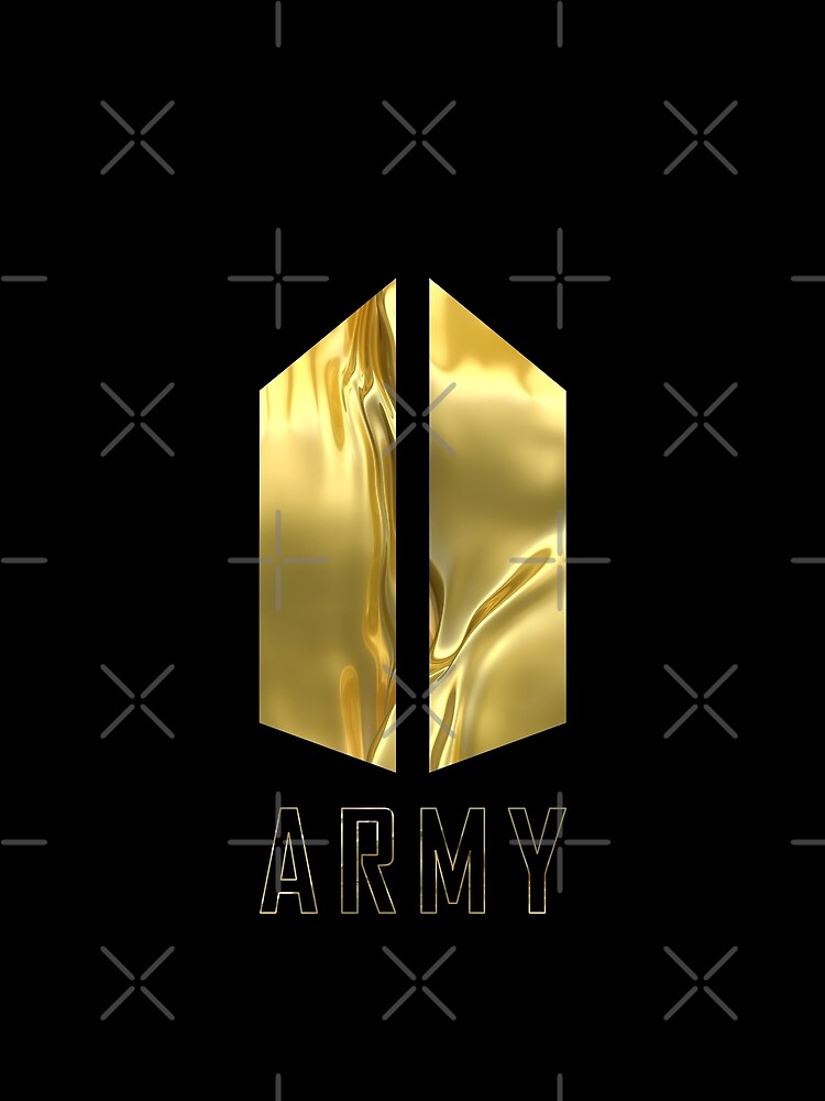 BTS Army Wings logo (liquid gold), K-pop merch