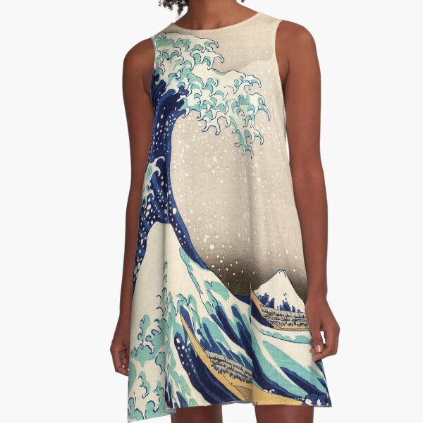 The Great Wave off Kanagawa by Hokusai A-Line Dress