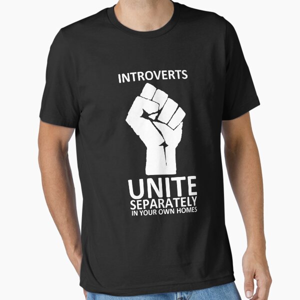Item preview, Introverts Unite (white on dark) designed and sold by pocketsoup.