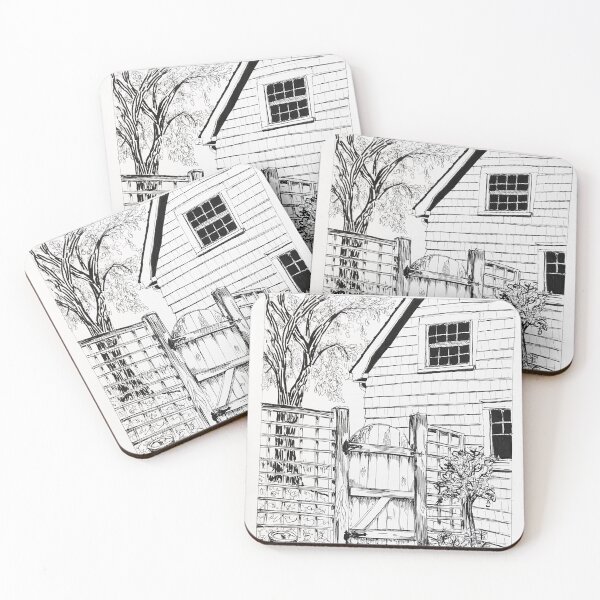Item preview, Cottage, Black and White Pen Drawing  designed and sold by rebeccartt.