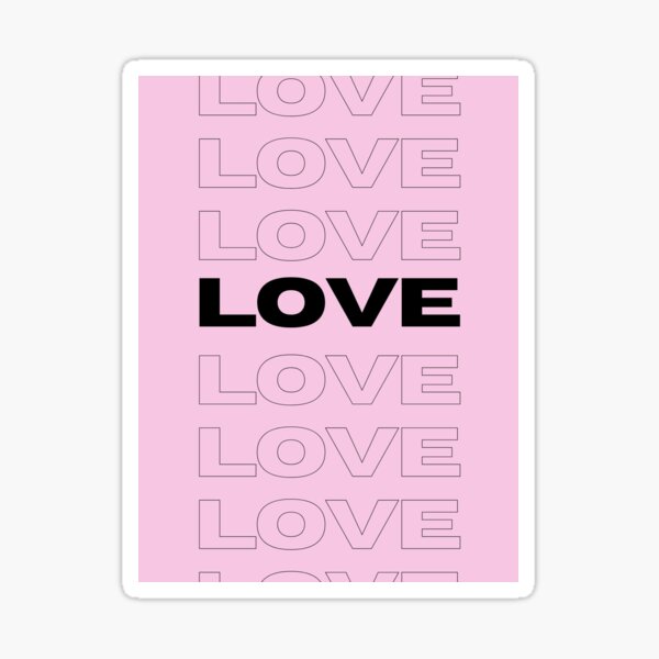 "Thank You Love" Sticker for Sale by solarastickers | Redbubble