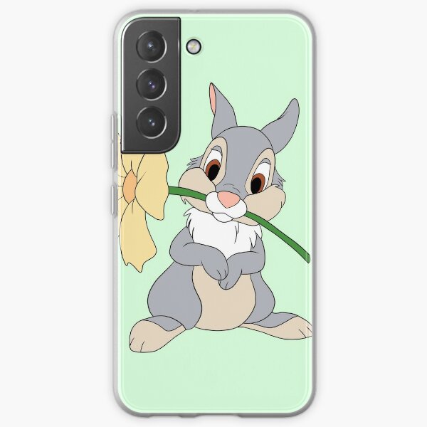 cute bunny with flower in its mouth Samsung Galaxy Soft Case