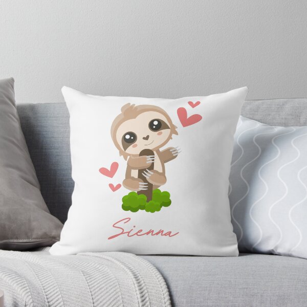 Item preview, Sienna Sloth Baby Girl Cute Hearts designed and sold by HelloFromAja.