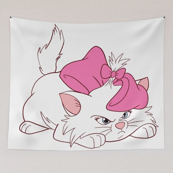 Item preview, cute baby white angry kitty with pink bows designed and sold by Narniax.