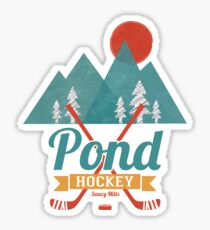 Retro Pond Hockey Sticker