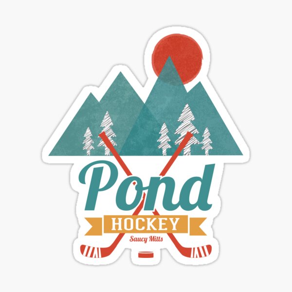 Retro Pond Hockey Sticker
