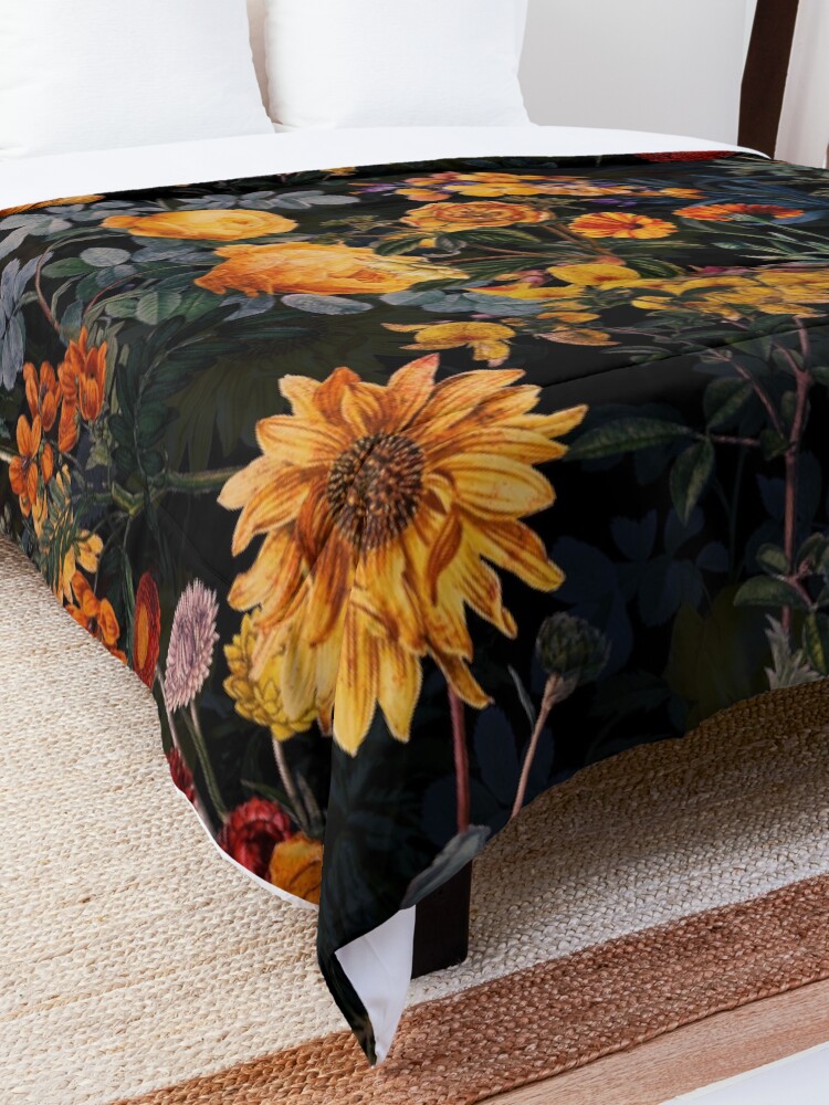 Alternate view of Vintage Botanical Golden Night Garden Comforter
