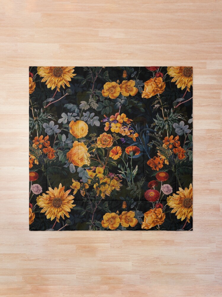 Alternate view of Vintage Botanical Golden Night Garden Comforter