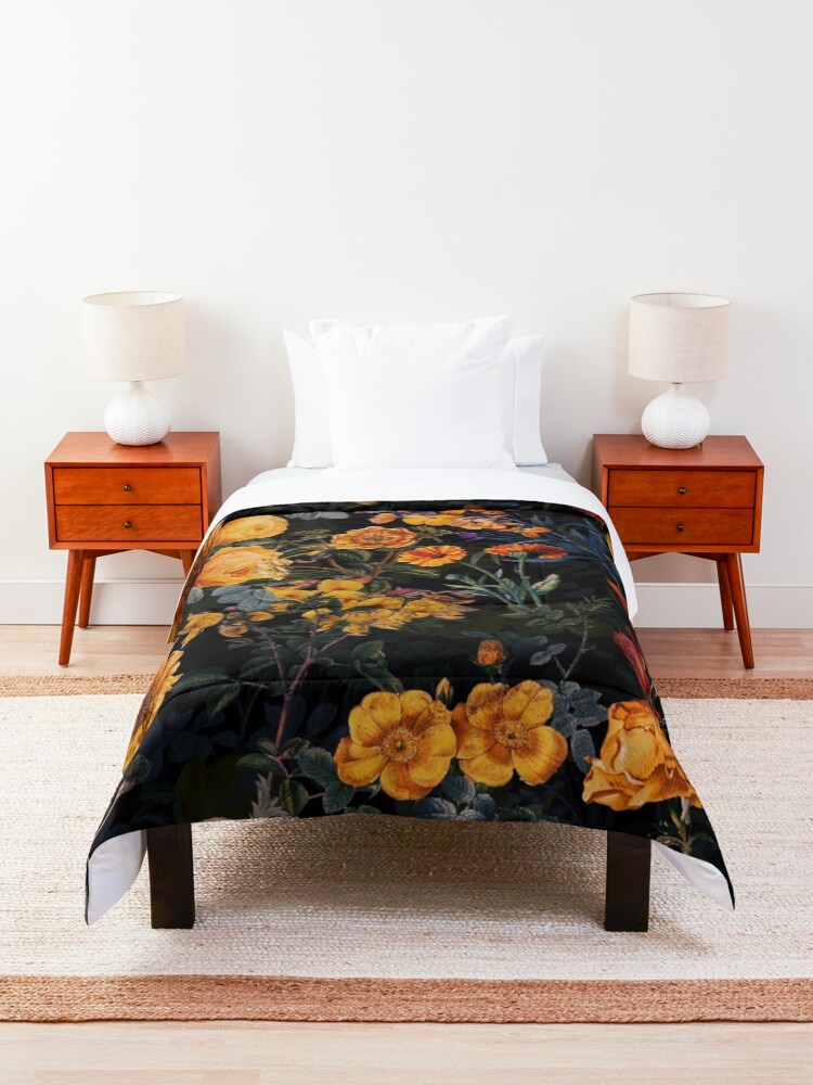 Alternate view of Vintage Botanical Golden Night Garden Comforter