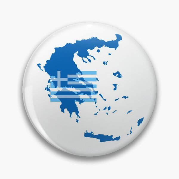 Item preview, Greece - map and national flag designed and sold by eden1472.