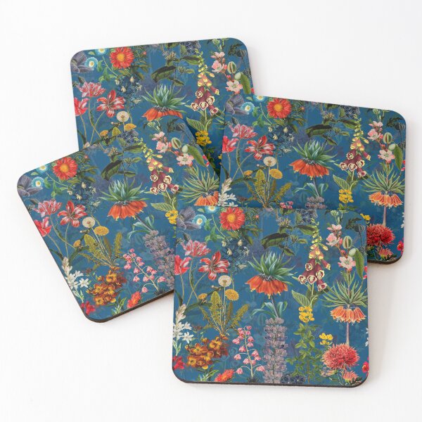 Item preview, Vintage Blue Springflower Meadow Botanical Night Garden designed and sold by UtArt.