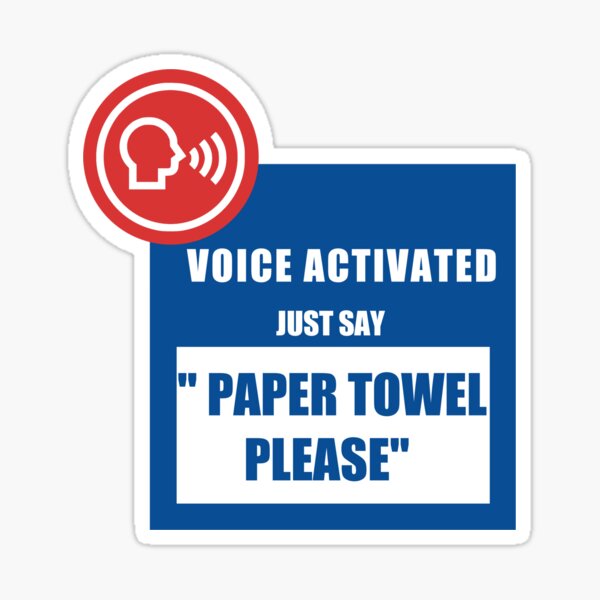 Voice Activated hand dryerl Prank Sticker