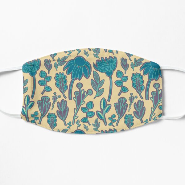 Blue flowers in sunlight Flat Mask