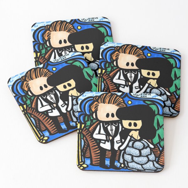 Item preview, Ginger Boy y Raven Girl de los años 50 Coconut Club designed and sold by gogenevieve.