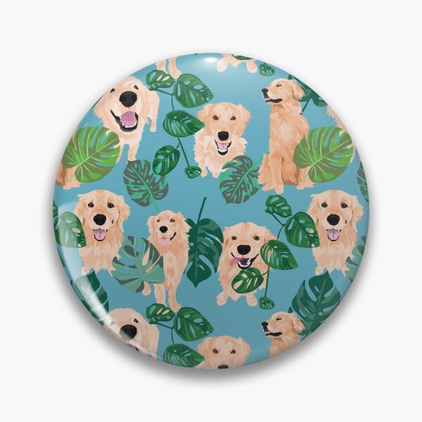 Item preview, Golden Retrievers Tropical designed and sold by ArtofACoonhound.