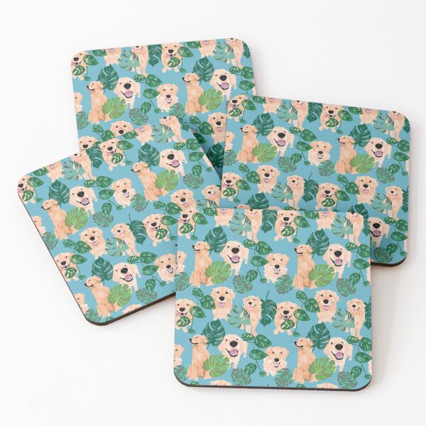 Item preview, Golden Retrievers Tropical designed and sold by ArtofACoonhound.