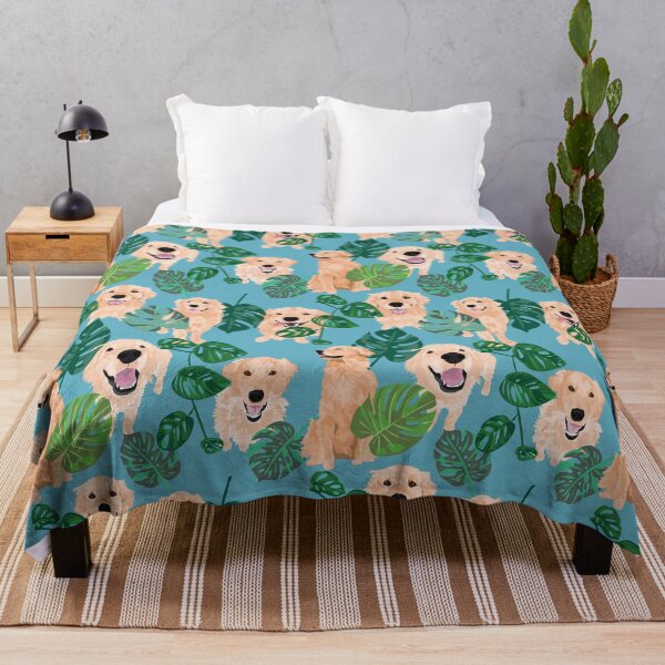 Item preview, Golden Retrievers Tropical designed and sold by ArtofACoonhound.