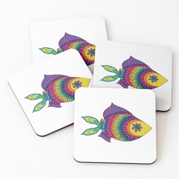 Item preview, Rainbow fish art designed and sold by greenirene.