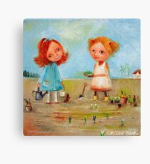 Little Gardeners Canvas Print