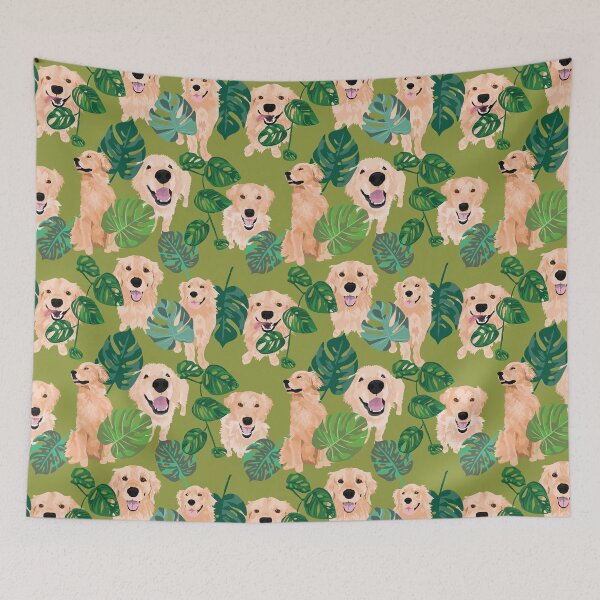 Item preview, Golden Retriever Tropical designed and sold by ArtofACoonhound.