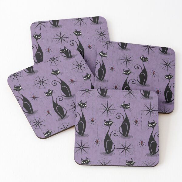 Item preview, Retro Spooky Meow - Distressed Purple  designed and sold by studioxtine.