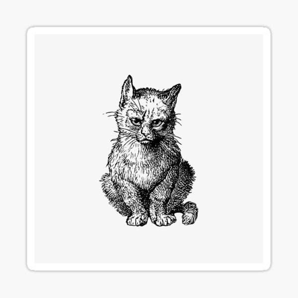 "Victorian Cat" Sticker by Studioezzy Redbubble