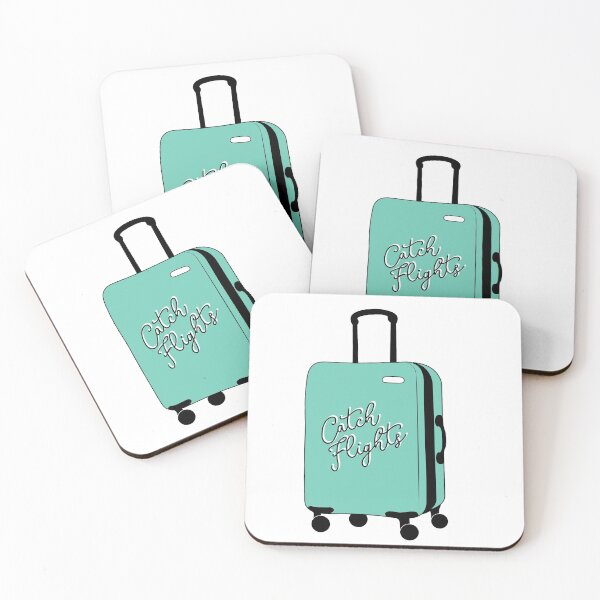 Item preview, Catch Flights Teal Blue Suitcase designed and sold by Sarah Lopez.