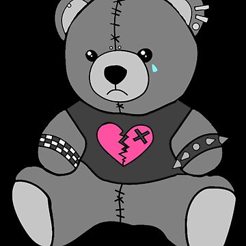 Emo Teddy Bear Pin for Sale by yngsyx