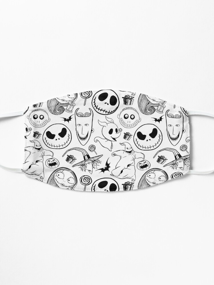 Alternate view of Nightmare before Christmas Pattern Mask