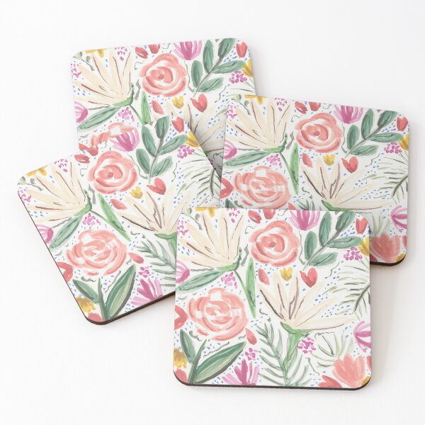 Item preview, Coral floral designed and sold by Jolie Grace.